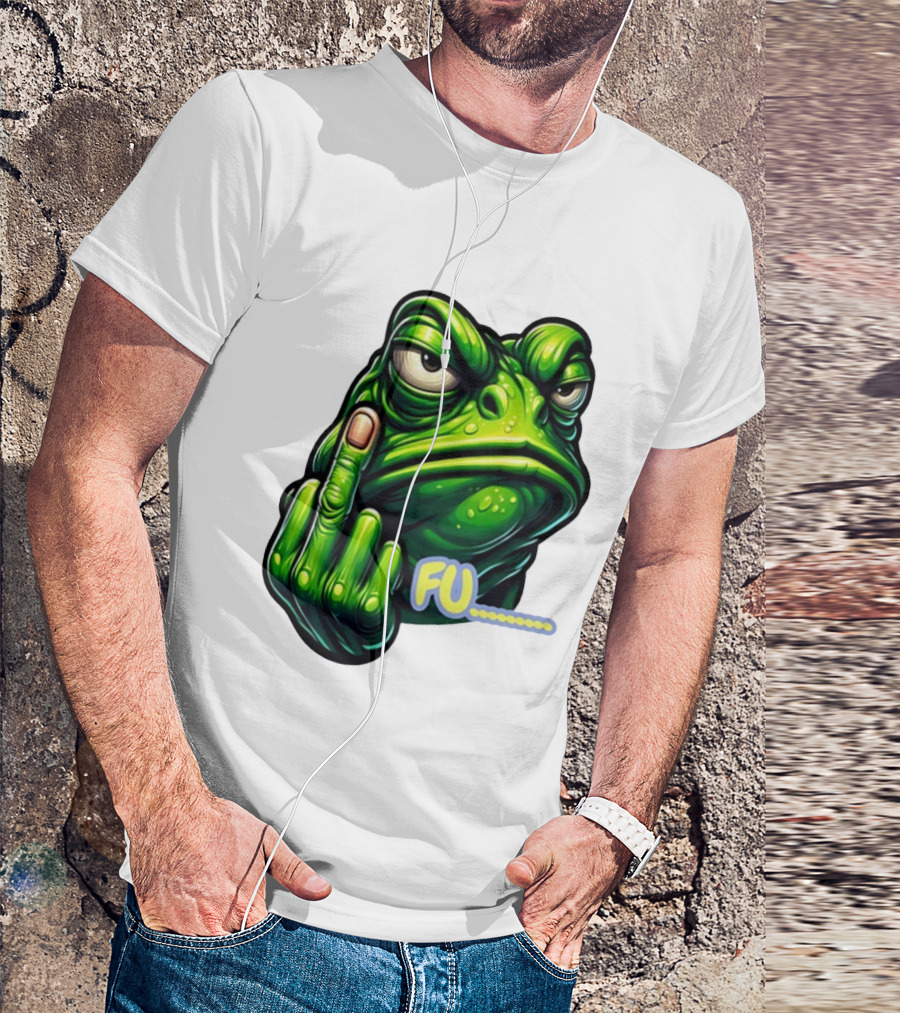 FU Frog Meme Gesture T-Shirt