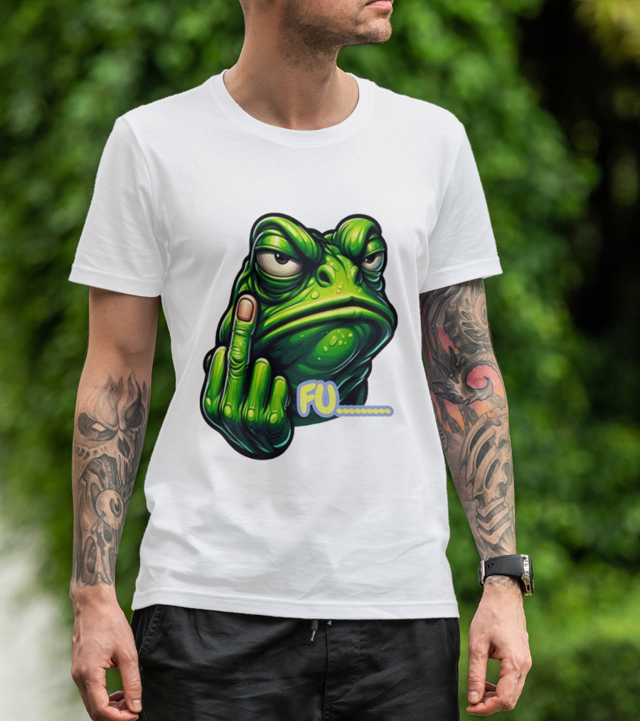 FU Frog Meme Gesture T-Shirt