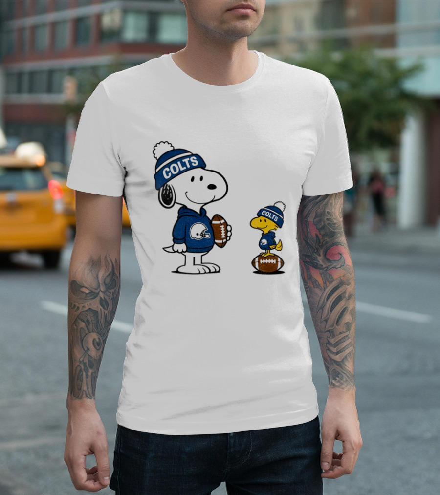 Indianapolis Colts Snoopy Woodstock NFL Football T-Shirt