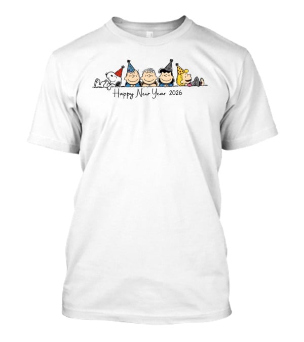 Peanuts Snoopy And Friends Celebrating New Year Party T-Shirt