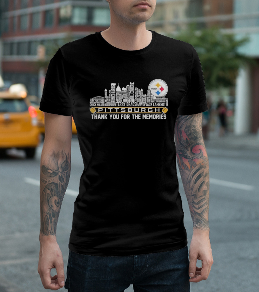 Pittsburgh Steelers Thank You For The Memories Legends City Skyline T-Shirt