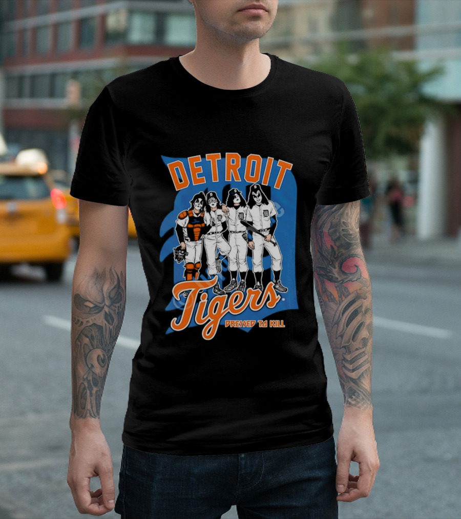 Detroit Tigers Dressed To Kill Vintage Rock T-Shirt