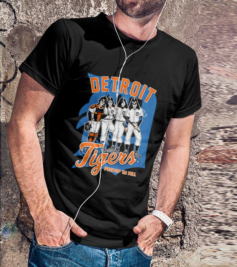 Detroit Tigers Dressed To Kill Vintage Rock T-Shirt