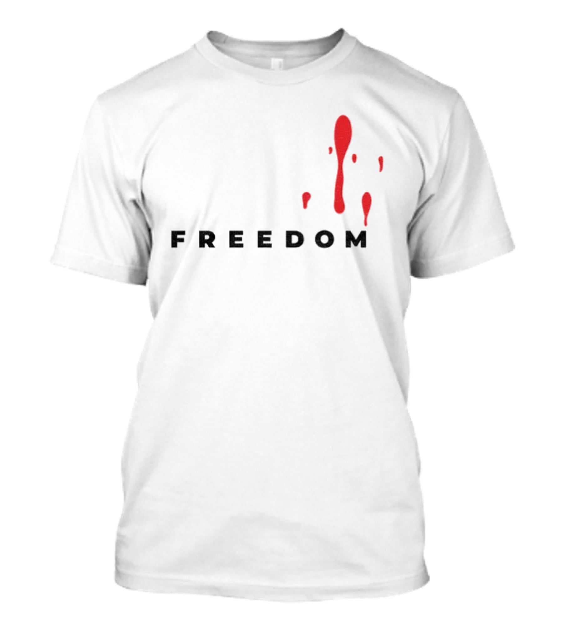 Charlie Kirk Liberty Freedom Memorial Blood Splatter T-Shirt