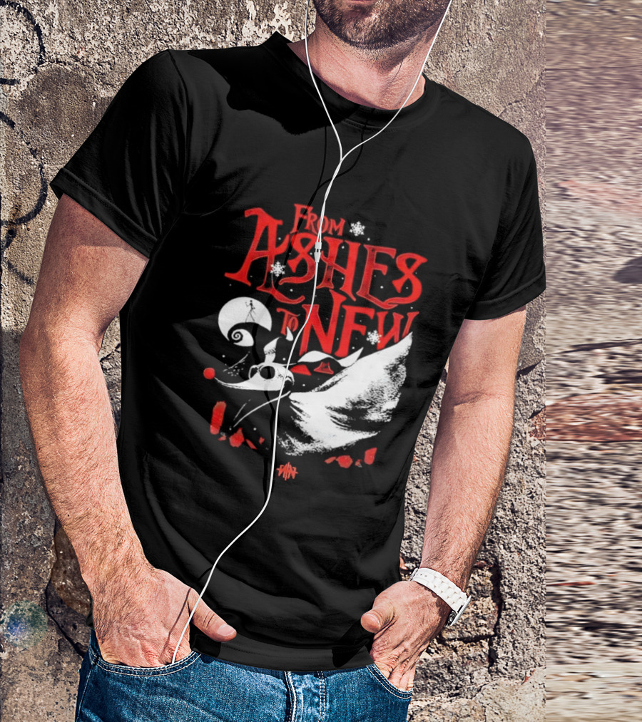 From Ashes To New Nightmare Before Christmas Skull 2025 T-Shirt