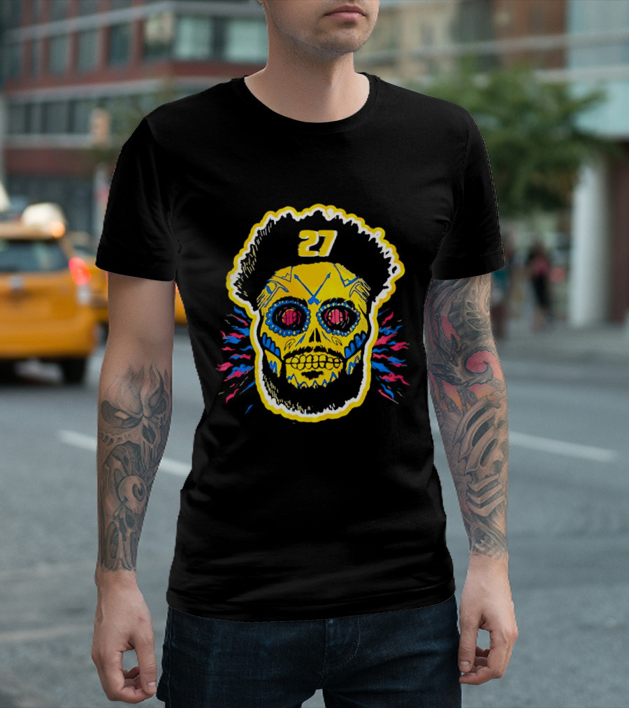 Jamal Murray Sugar Skull 27 Denver Nuggets Basketball T-Shirt