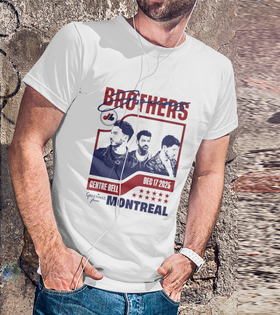 Jonas Brothers Montreal 2025 Centre Bell December 7 Concert Greetings T-Shirt