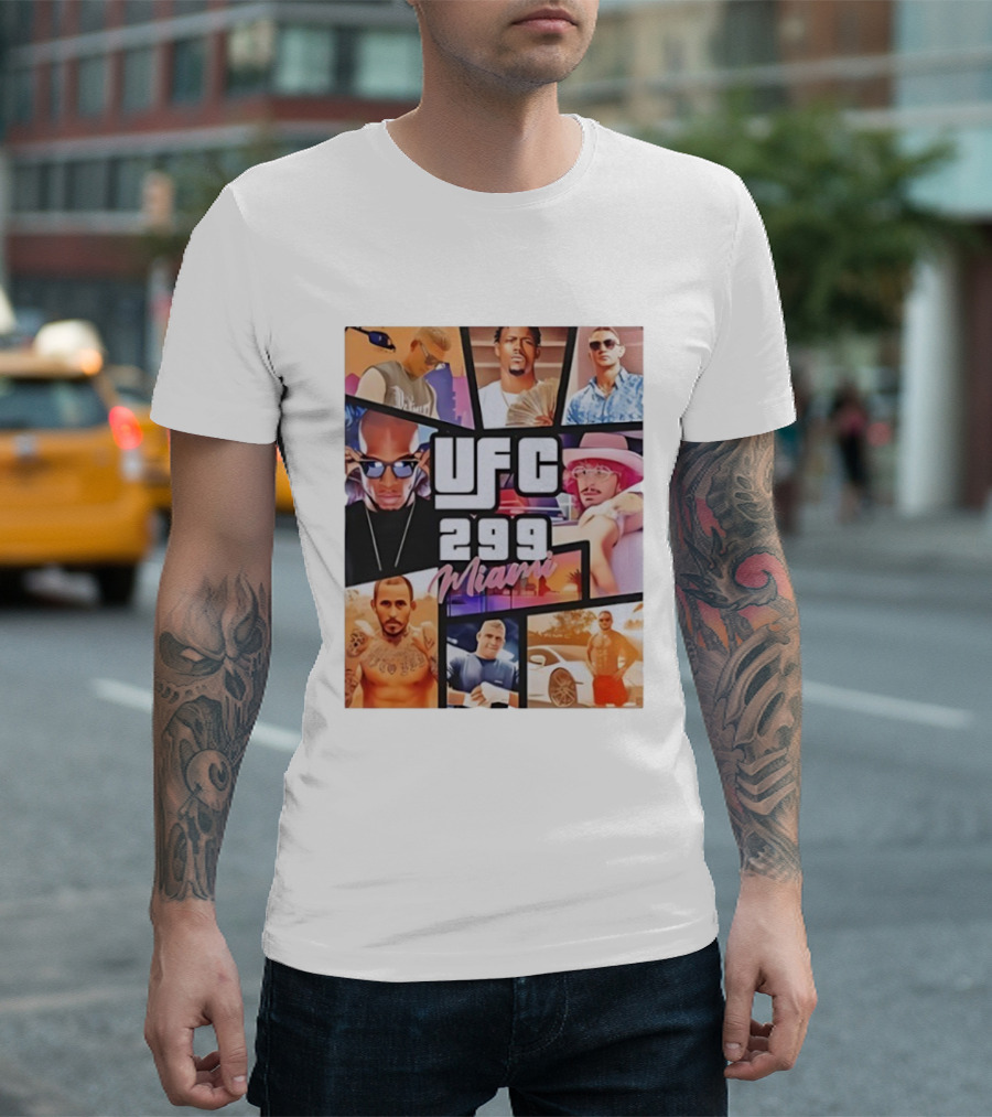 UFC 299 Miami Grand Theft Auto T-Shirt