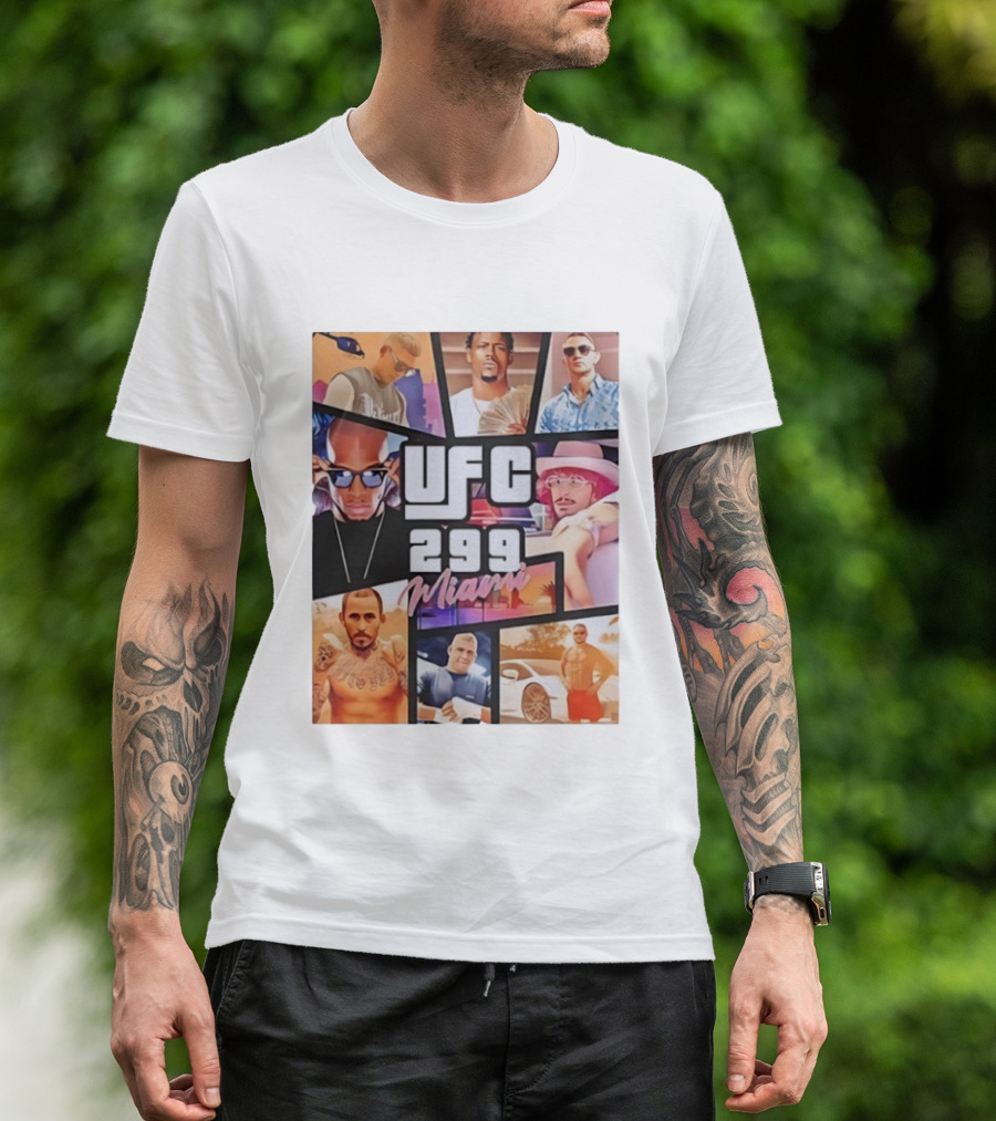 UFC 299 Miami Grand Theft Auto T-Shirt