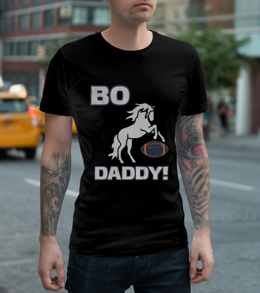 Bo Nix Denver Broncos Football Bo Daddy NFL 2025 Horseball T-Shirt