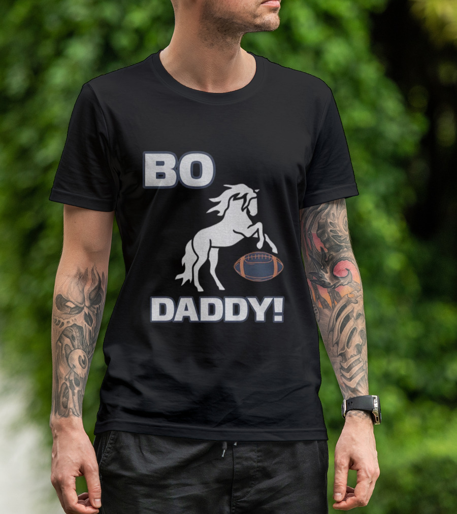 Bo Nix Denver Broncos Football Bo Daddy NFL 2025 Horseball T-Shirt
