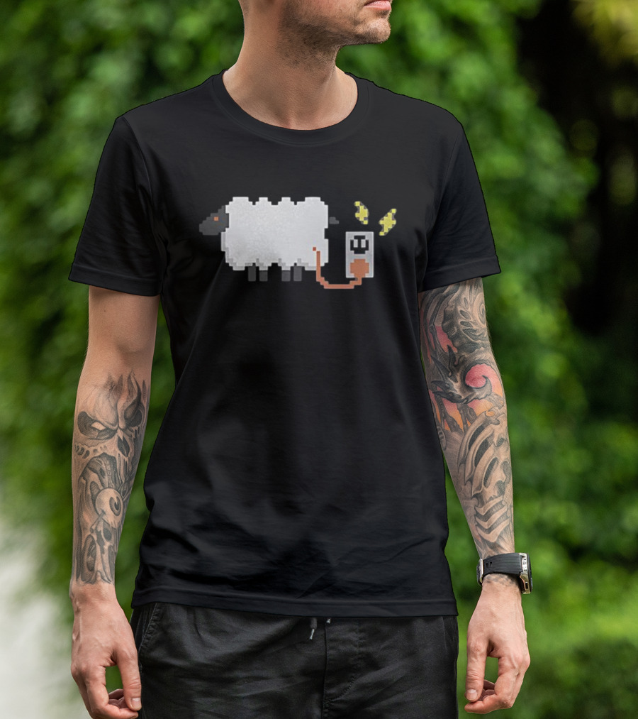 Pixel Art Electric Sheep Plugging In Wil Wheaton T-Shirt