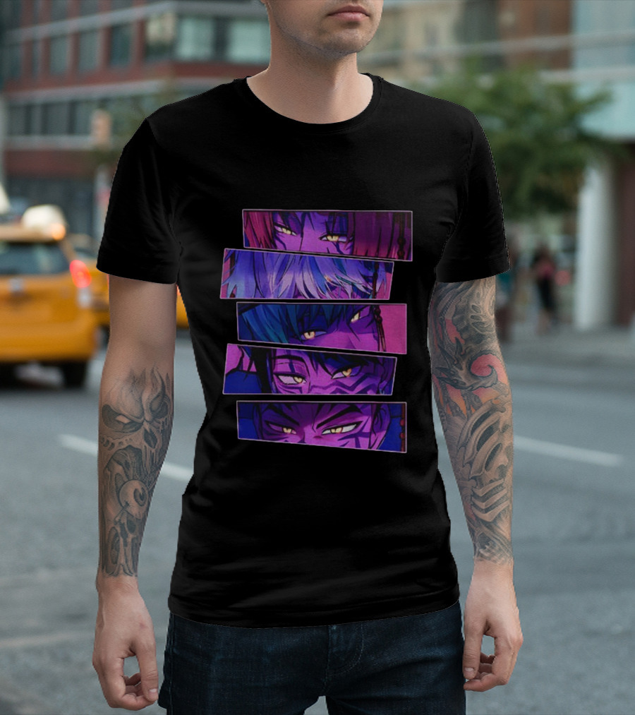Saja Boys Kpop Demon Eye Artwork Inspired Movie Aesthetic Purple Mood T-Shirt