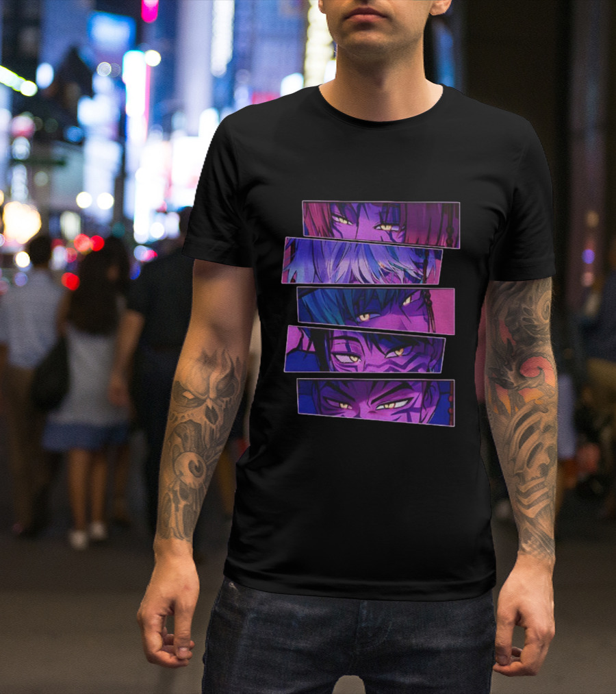 Saja Boys Kpop Demon Eye Artwork Inspired Movie Aesthetic Purple Mood T-Shirt