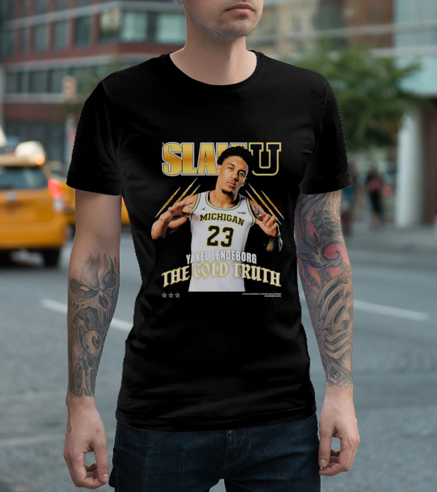 SlamU Yaxel Lendeborg Michigan 23 The Cold Truth T-Shirt