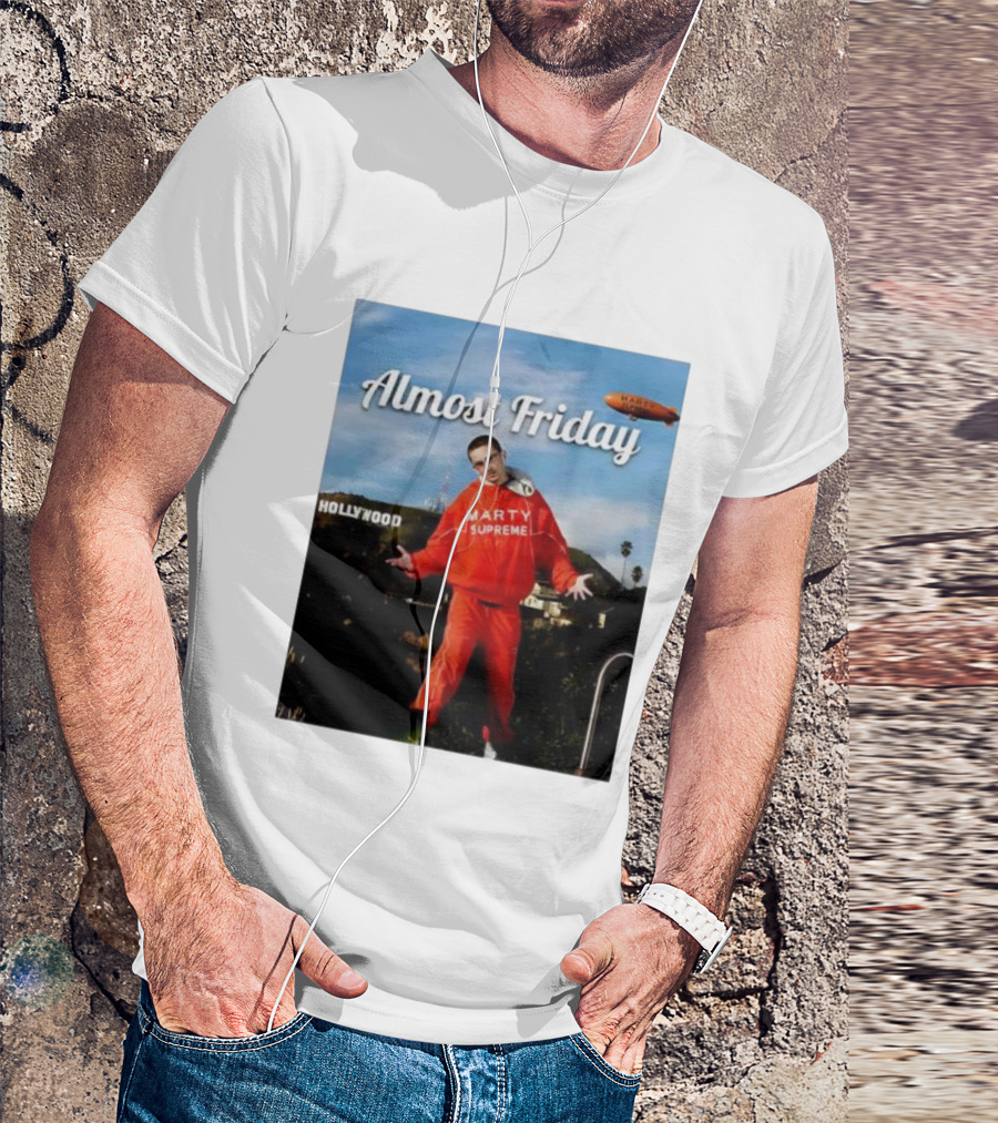 Almost Friday Marty Supreme Hollywood Hills Sky Blimp T-Shirt