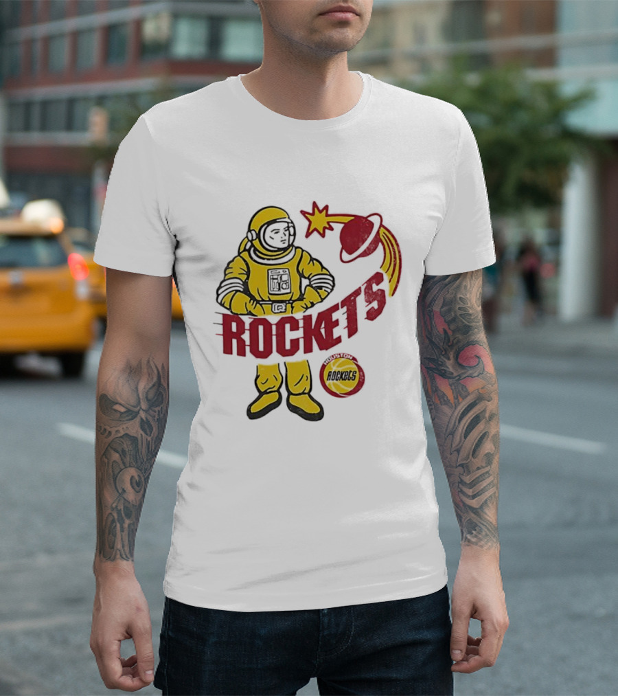 Houston Rockets Astronaut Iconic Space T-Shirt