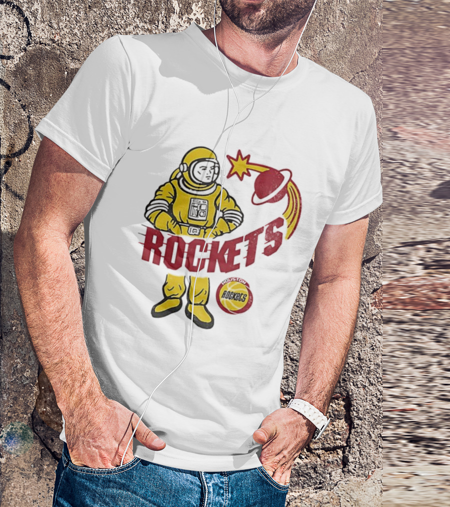 Houston Rockets Astronaut Iconic Space T-Shirt