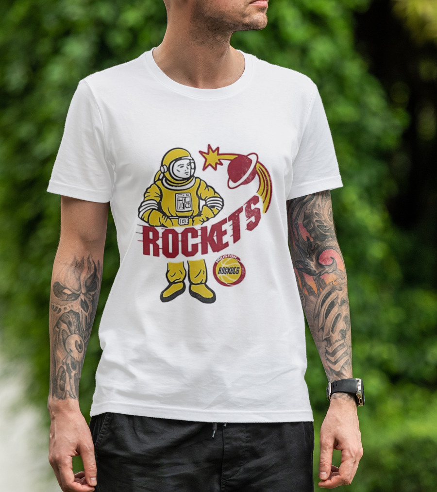 Houston Rockets Astronaut Iconic Space T-Shirt