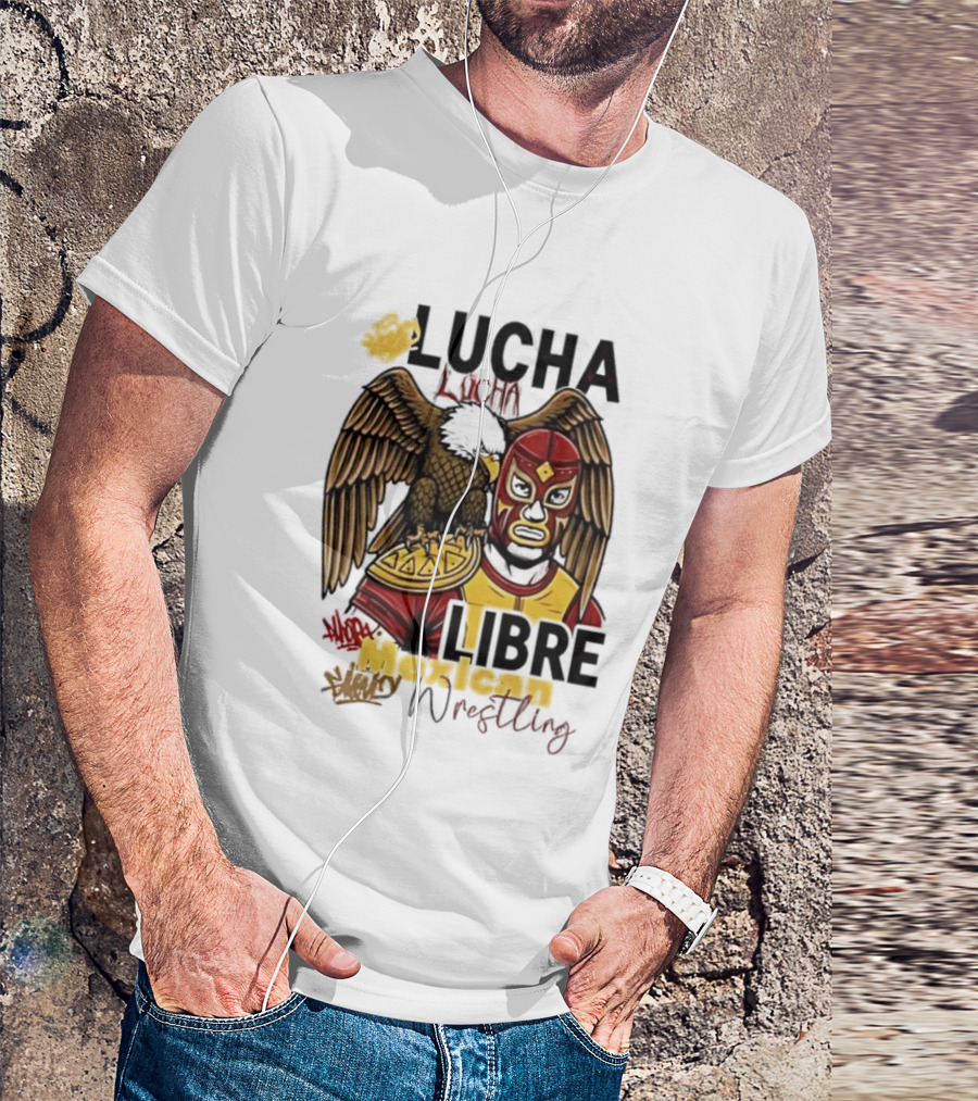 Mexican Wrestlin Lucha Libre Classic Eagle Masked Fighter T-Shirt