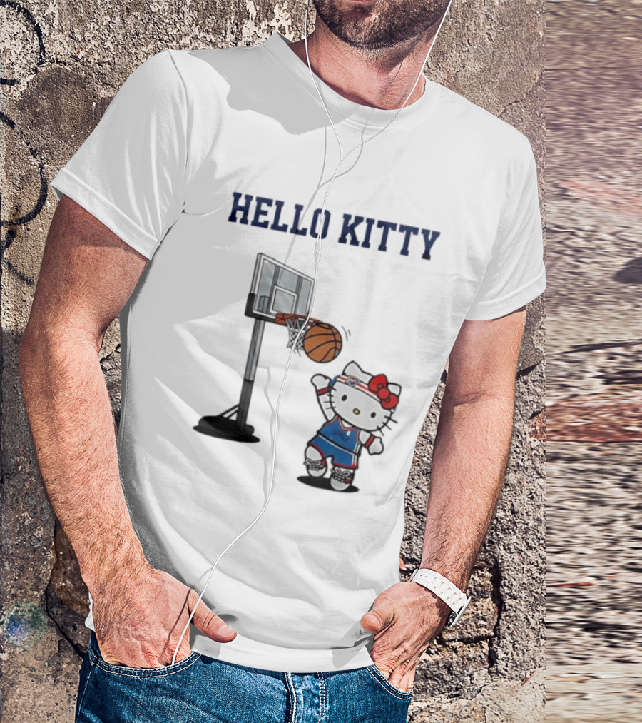Hello Kitty Oklahoma City Thunder Basketball Collaboration Holiday Fan Favorite T-Shirt