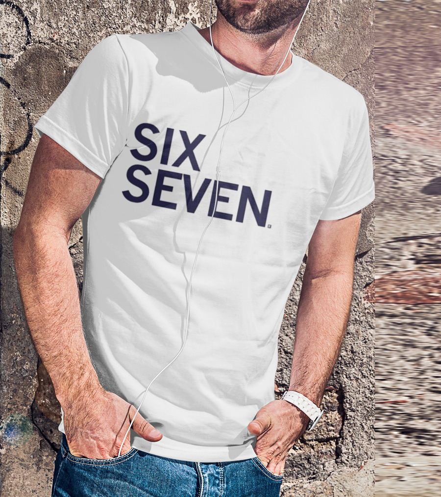 Six Seven 6 7 Text Iconic T-Shirt