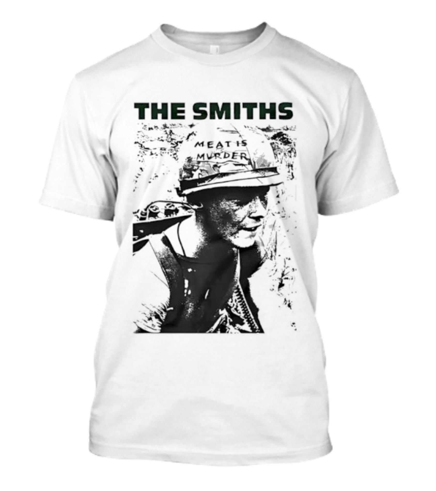The Smiths Meat Is Murder 1985 Vietnam War Documentary Soldier Helmet T-Shirt