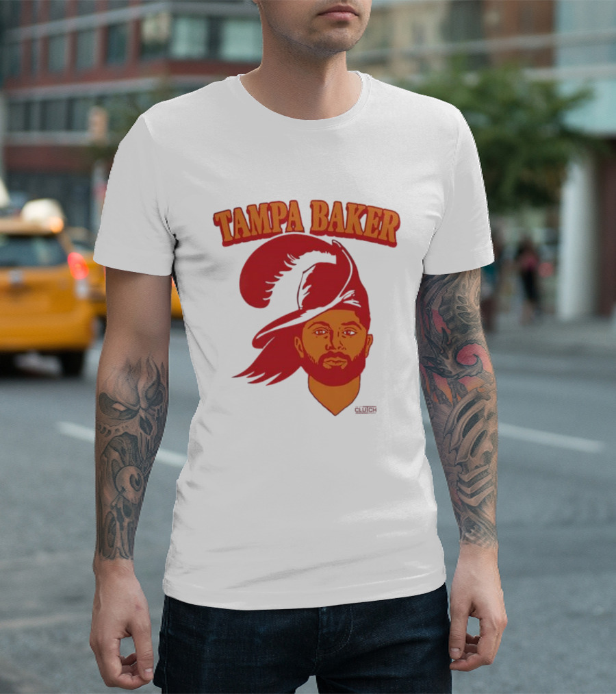 Tampa Baker Football Icon Illustration Buccaneers T-Shirt