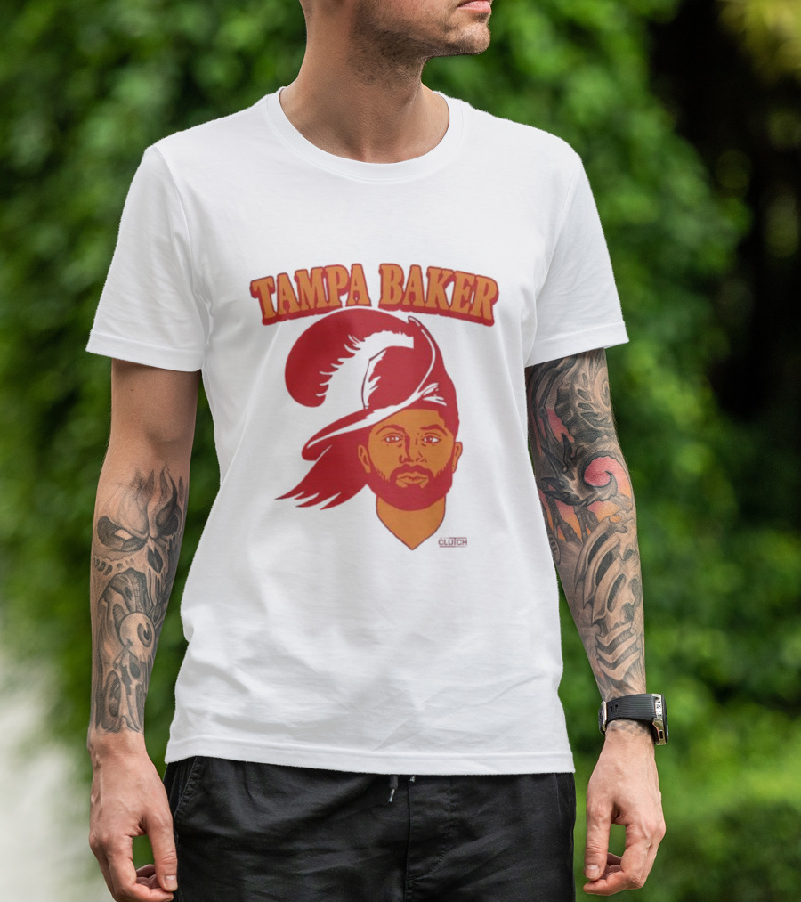 Tampa Baker Football Icon Illustration Buccaneers T-Shirt