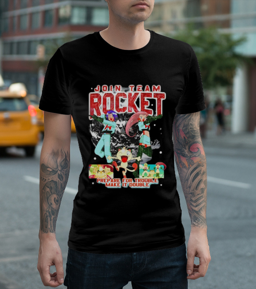 Join Team Rocket Prepare For Trouble Make It Double Pokemon T-Shirt
