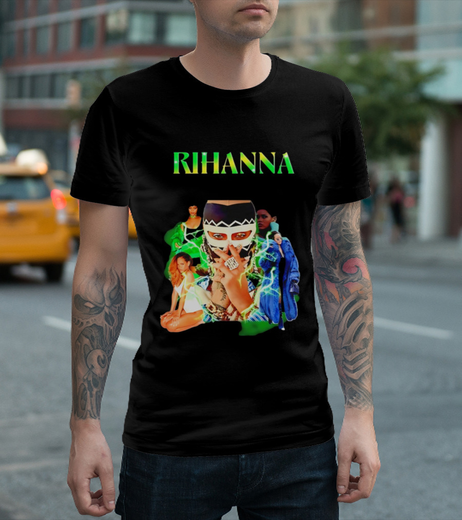 Rihanna Fashion Icon Collage Bold T-Shirt