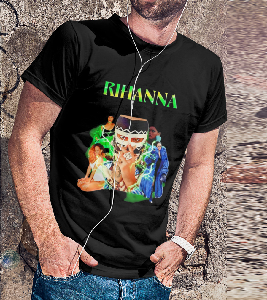 Rihanna Fashion Icon Collage Bold T-Shirt