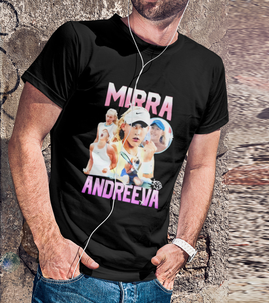 Mirra Andreeva Tennis Vintage Style Pink Athletic Sports T-Shirt