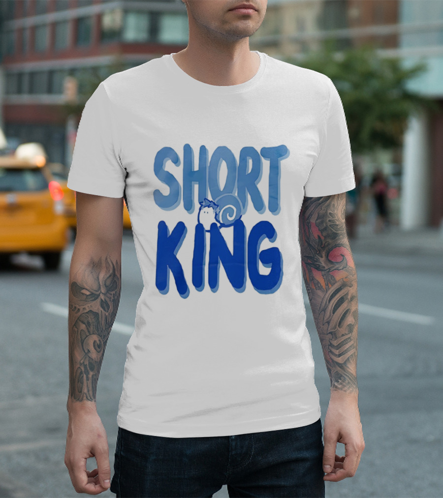 Short King Cartoon Fun Quirky T-Shirt