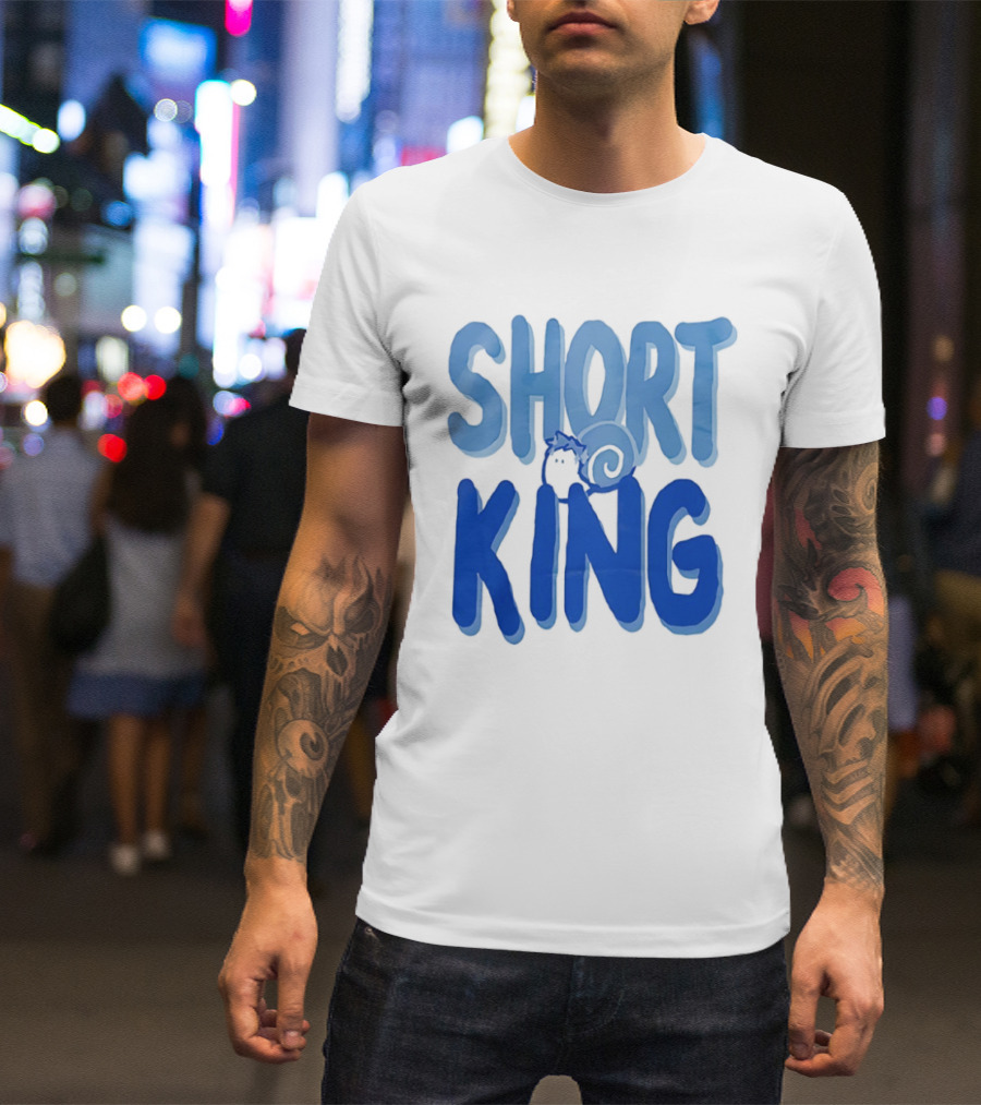 Short King Cartoon Fun Quirky T-Shirt