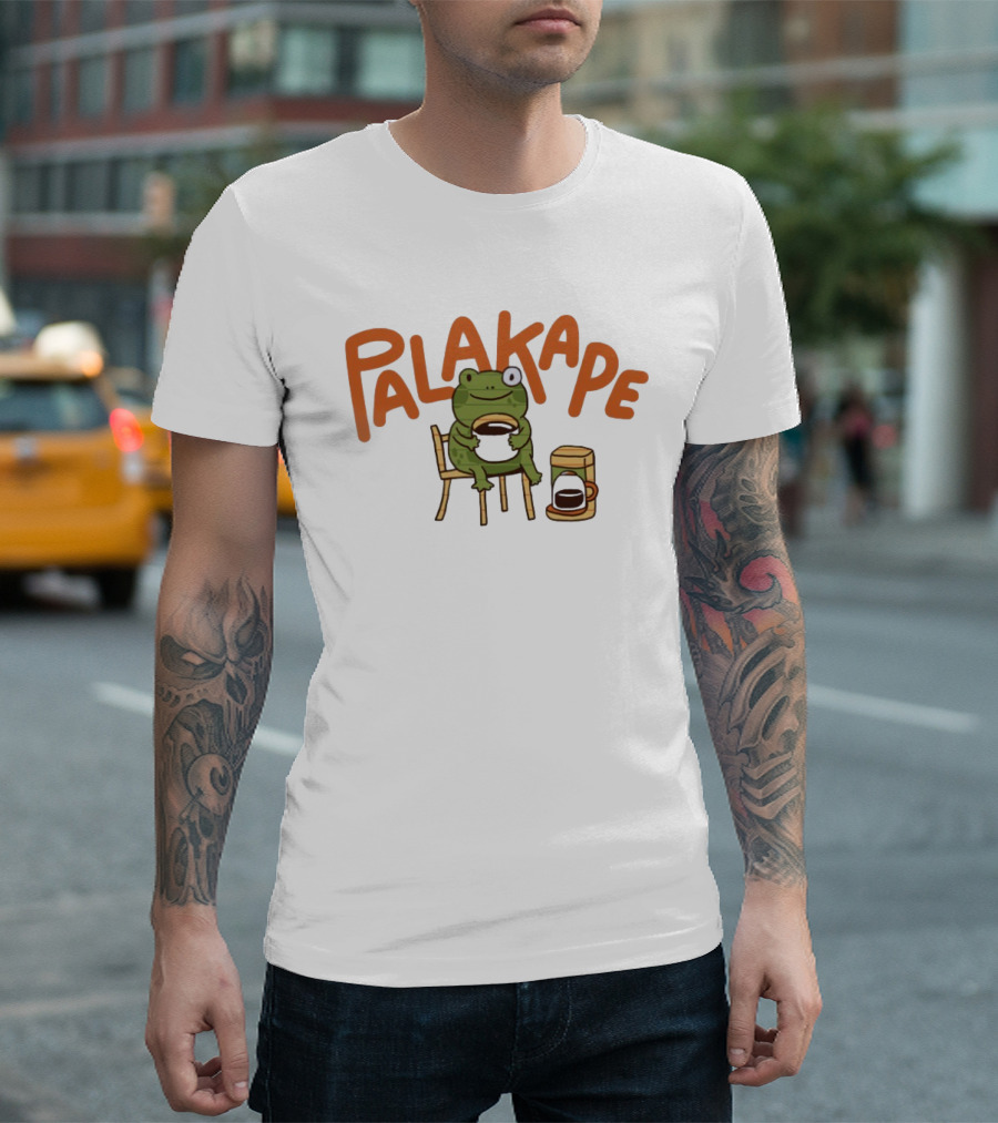 Palakape Frog With Coffee T-Shirt