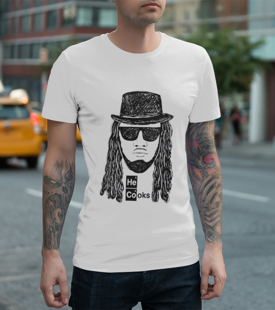 Buffalo Bills He Cooks Bigface T-Shirt