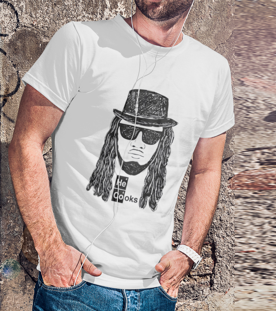 Buffalo Bills He Cooks Bigface T-Shirt