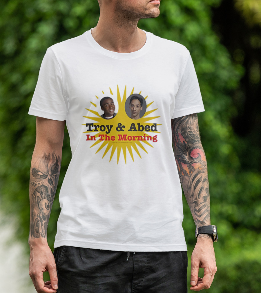 Troy & Abed In The Morning Sunburst Faces Community Fan Favorite T-Shirt