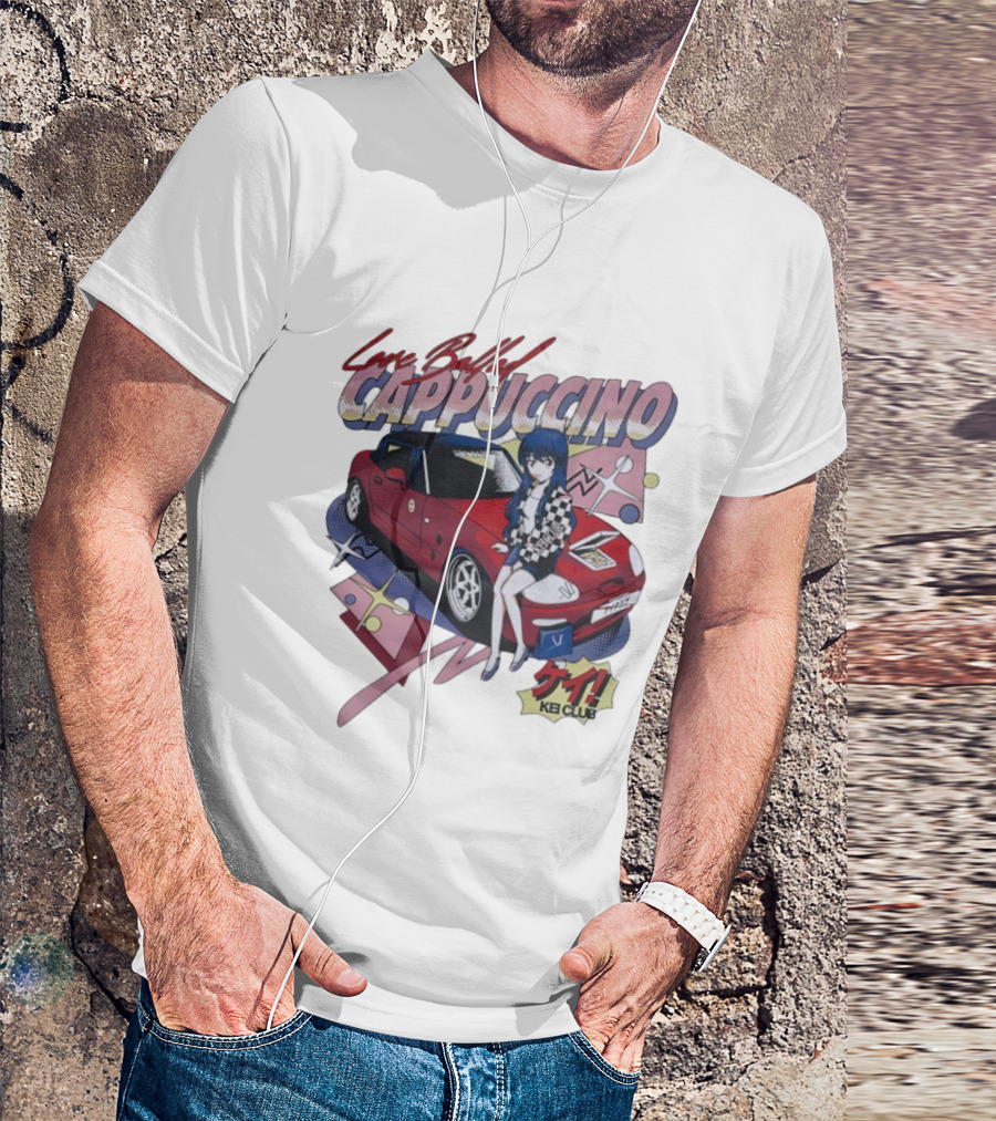 Love Ballad Cappuccino Kei Car Anime KB Club Retro Aesthetic T-Shirt