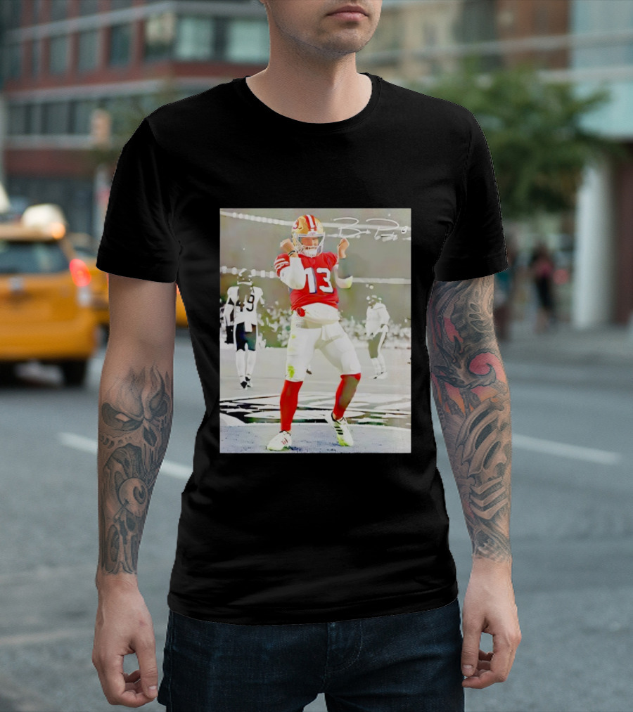 Brock Purdy 13 San Francisco 49ers Dancing Against Chicago Football Game T-Shirt