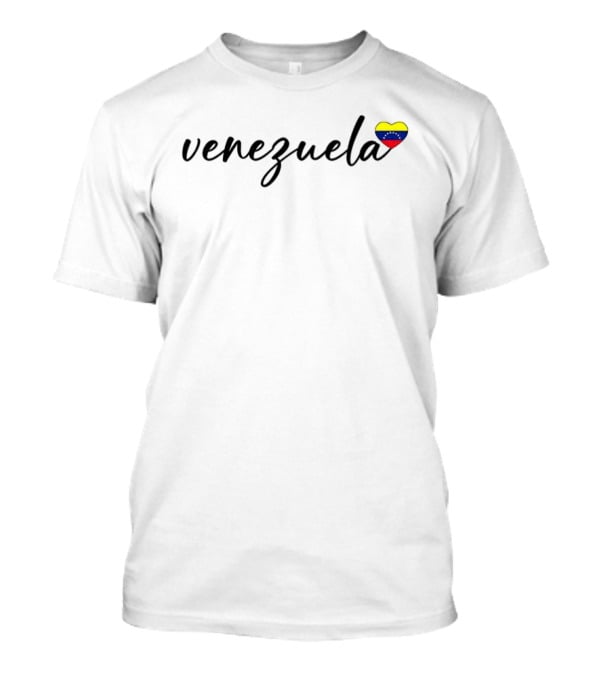 Venezuela Love Heart Flag Symbol With Venezuelan T-Shirt