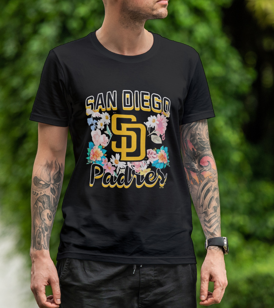San Diego Padres Floral SD Women's T-Shirt
