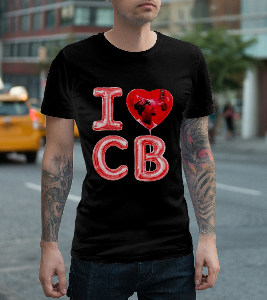 I Love CB Chris Brown Red Balloon T-Shirt