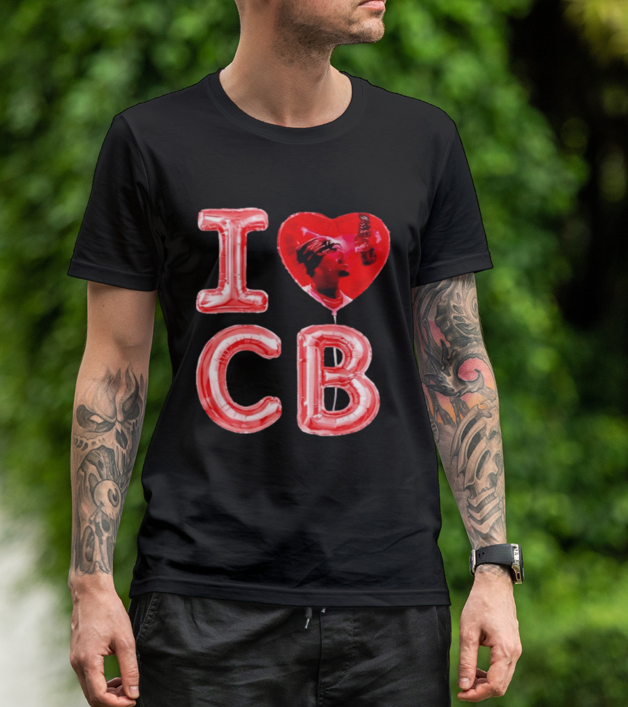 I Love CB Chris Brown Red Balloon T-Shirt