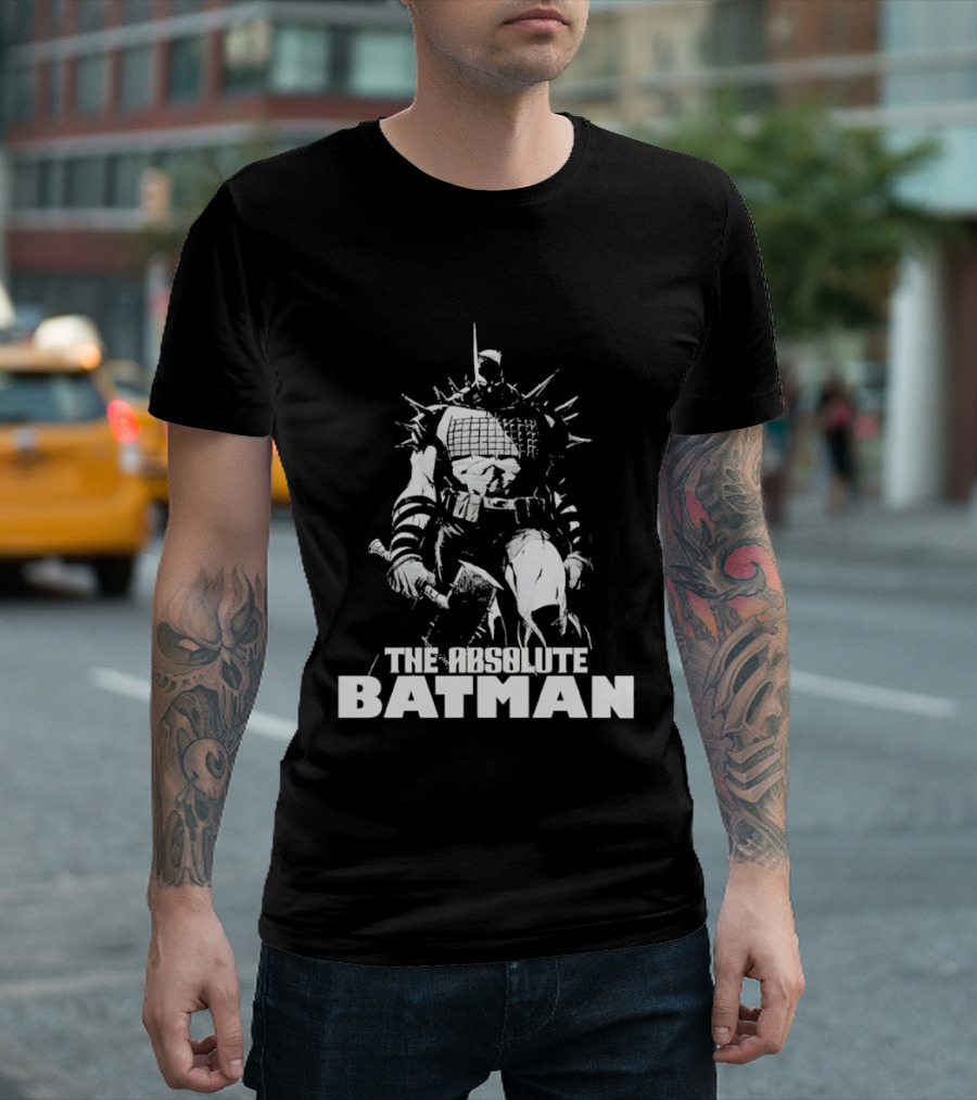 The Absolute Batman Spiked Suit Warrior With Bat Helmets T-Shirt