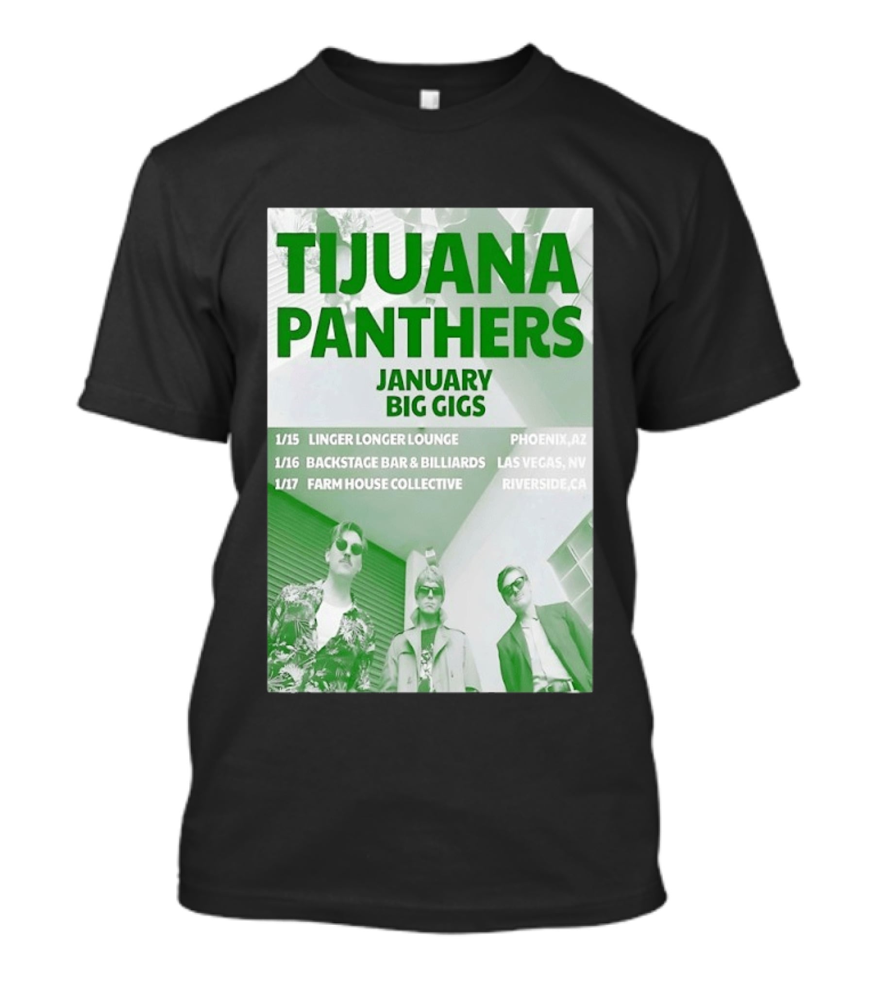 Tijuana Panthers January Big Gigs 2026 Phoenix AZ Las Vegas NV Riverside CA T-Shirt