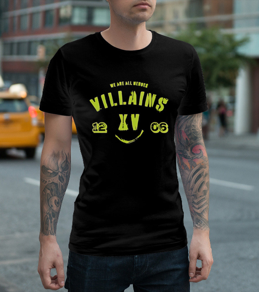 We Are All Villains XV 12 06 Smile Face T-Shirt