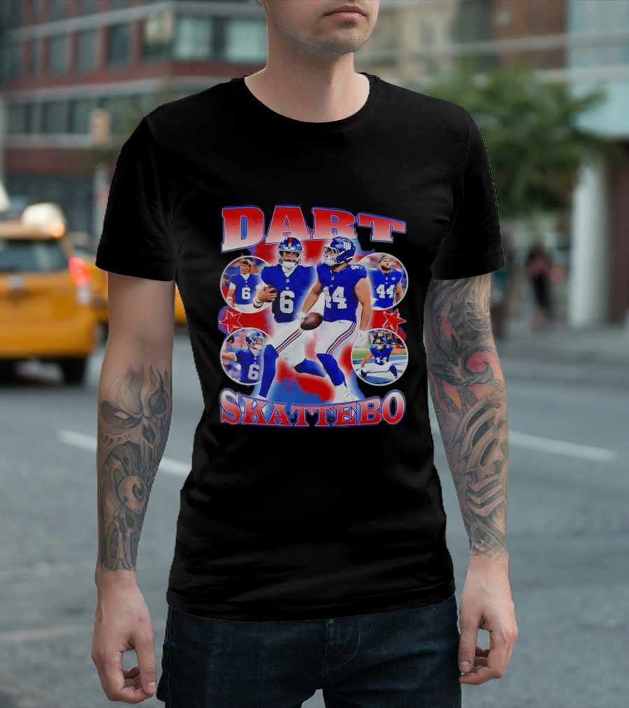 New York Giants Dart Skattebo NFL Football Players T-Shirt