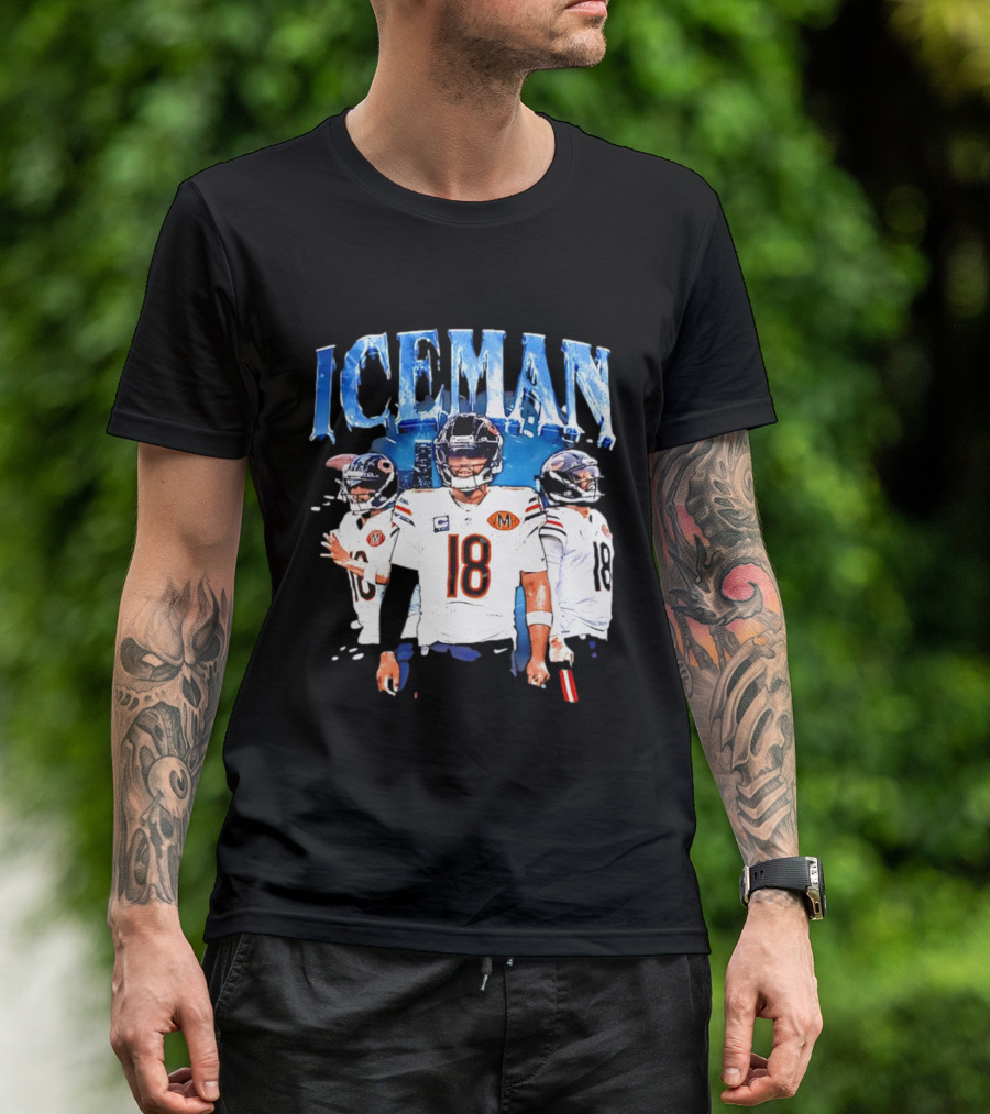 Funny Iceman Chicago Bears Game Day 18 Caleb Williams Football T-Shirt